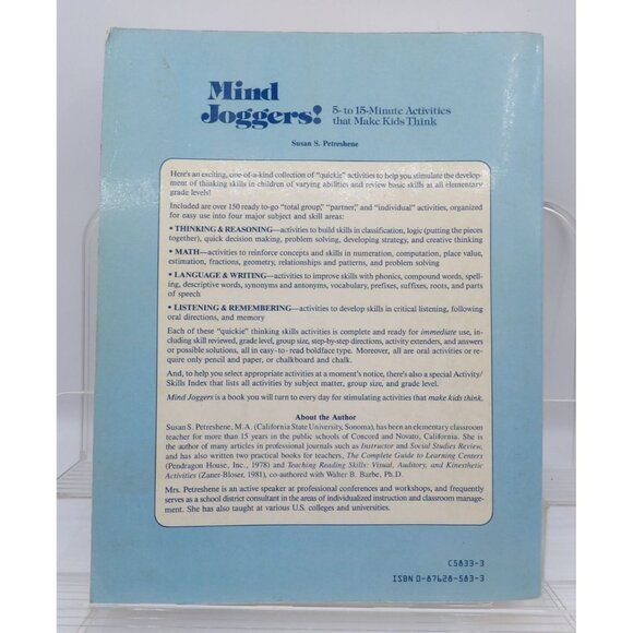 Mind Joggers! 5- To 15-Minute Activities That Make Kids Think By Susan S. Petres - Picture 2 of 7